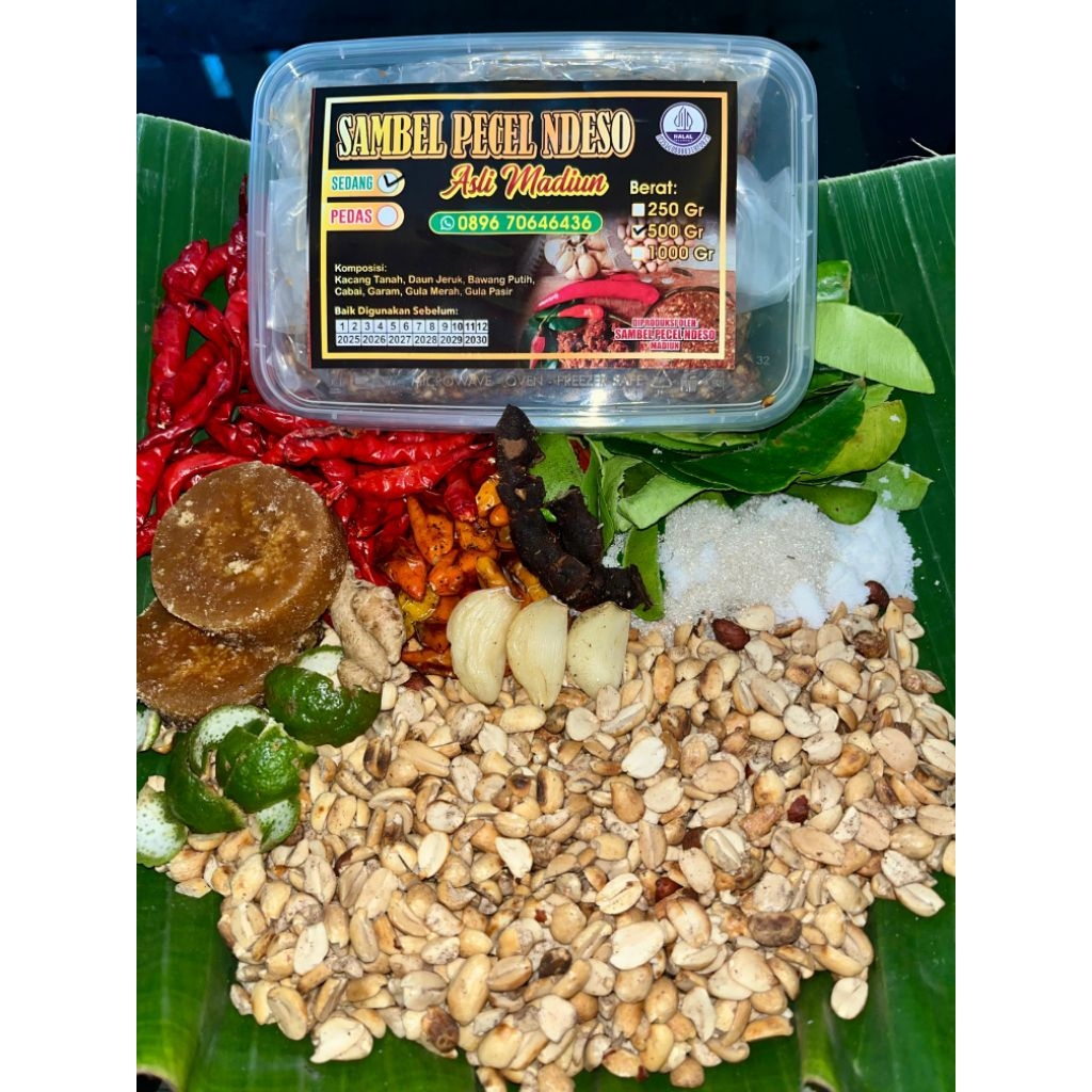 

SAMBEL PECEL NDESO asli madiun kemasan 500gr (sedang)