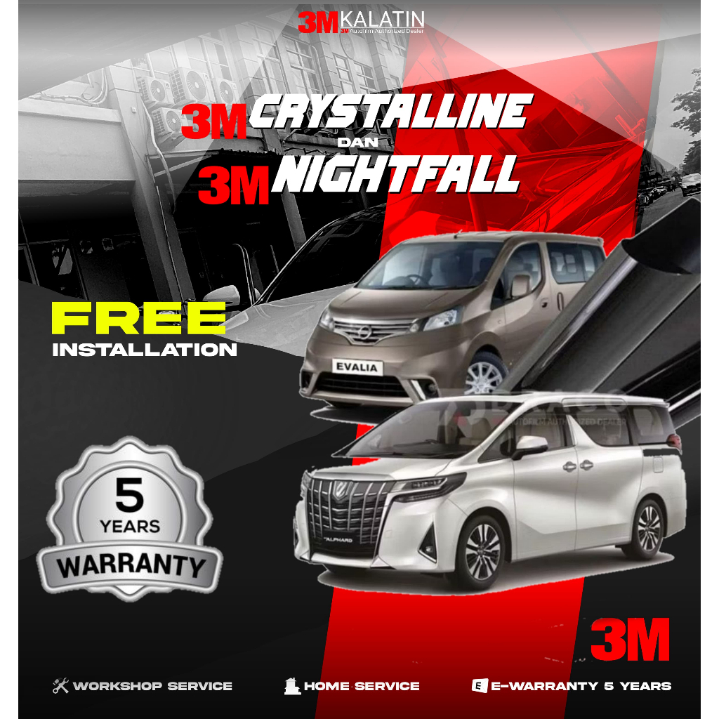 KACA FILM FULL 3M CRYSTALLINE + NIGHTFALL (LARGE)