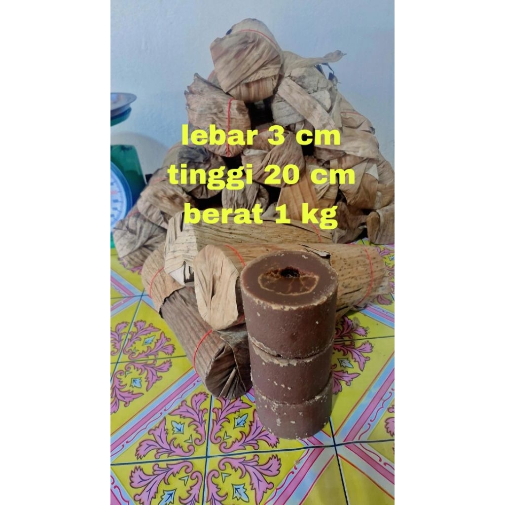 

Gula Merah Aren Packing Daun Pisang Khas Sumatera Barat