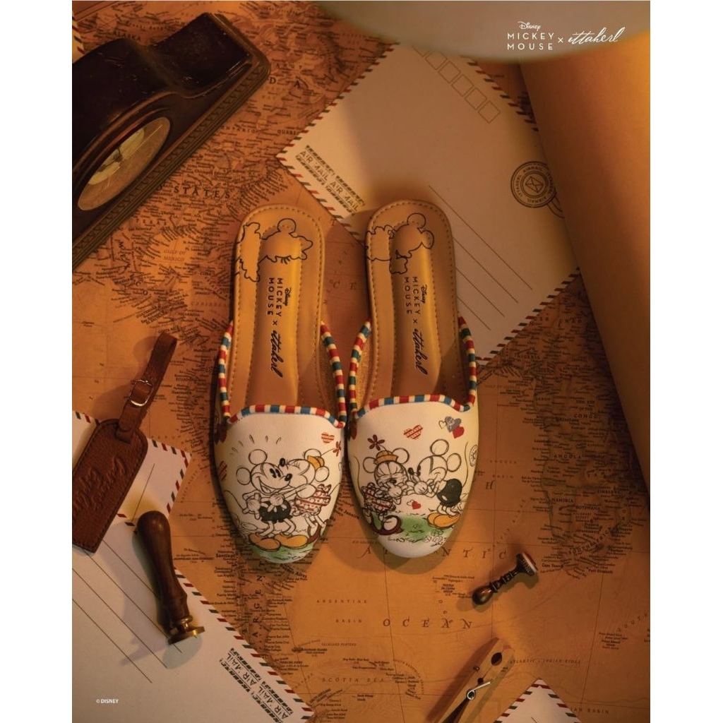 NEW Ittaherl Dear Mickey Round Mules Cloud 39