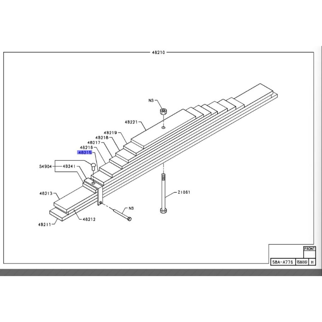 Per Belakang No.5 Hino New Gen 500 HGP 48215-EV050