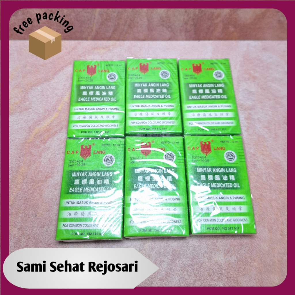 6 Pcs CAP LANG MINYAK ANGIN PPO 12 ML