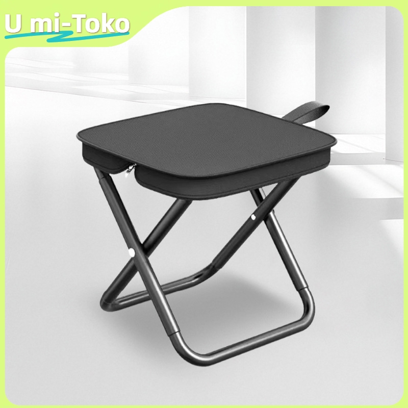 Kursi Lipat Serbaguna Luar Ruangan, Kursi Pancing Lipat Kecil, Kursi Lipat Mini Tanpa Sandaran, Dapa