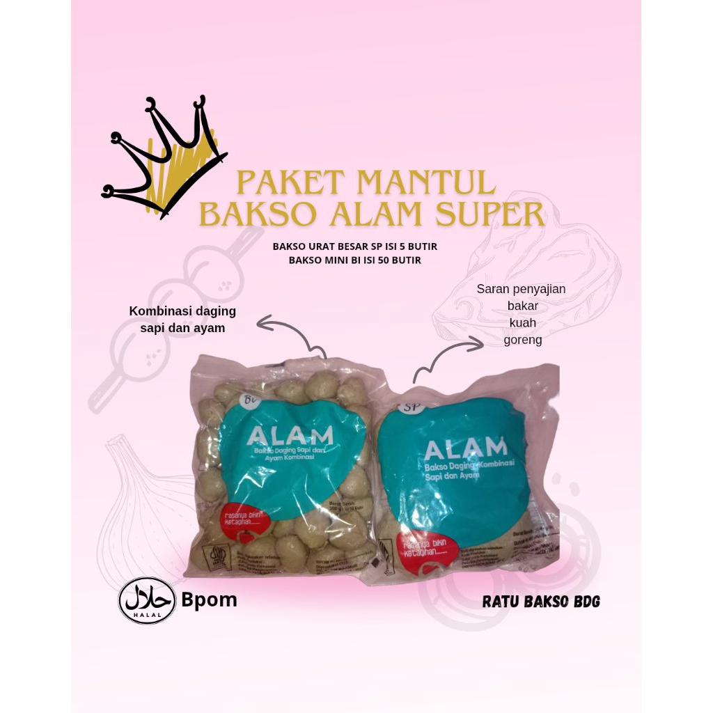 

paket mantul bakso alam isi 55 butir