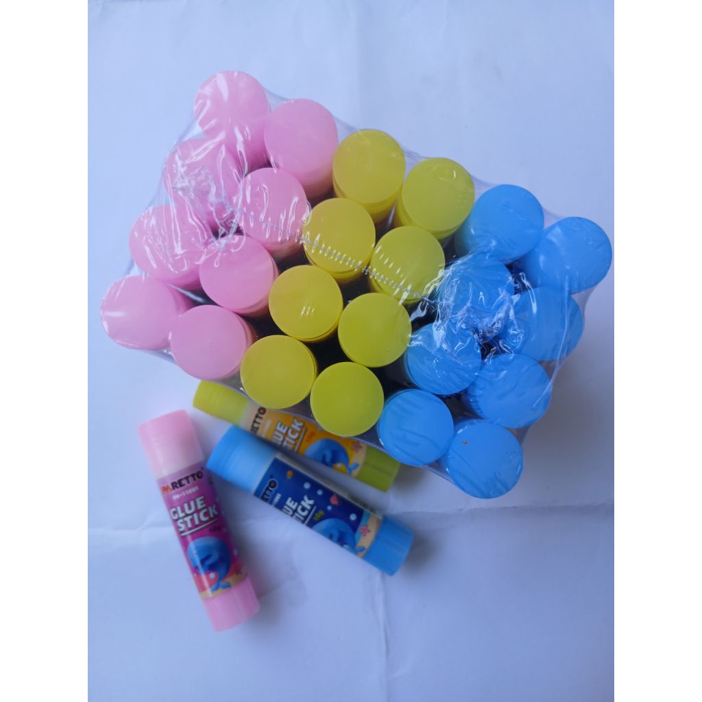 

Glue Stick. Merk Paretto 10 g Kecil. 1 Box Isi 24 Pcs