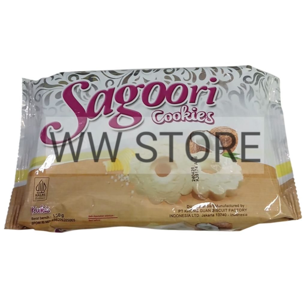 

Biskuit kukis halal MUI Khong Guan Sagoori Cookies 150g