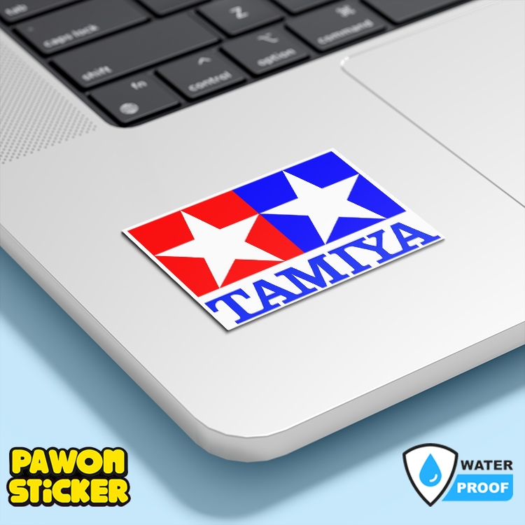 

Sticker Tamiya Red Blue Logo Brand Stiker Aesthetic Vibe Laptop Motor Mobil Anti Air