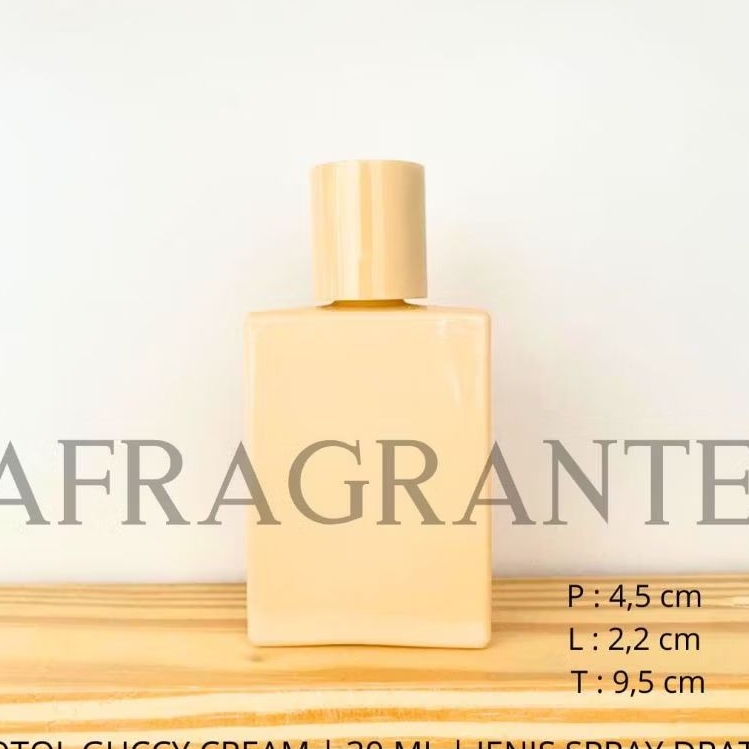 botol parfum guccy cream 30 ml semi press- botol parfum unik- botol parfum kotak- botol parfum isi u