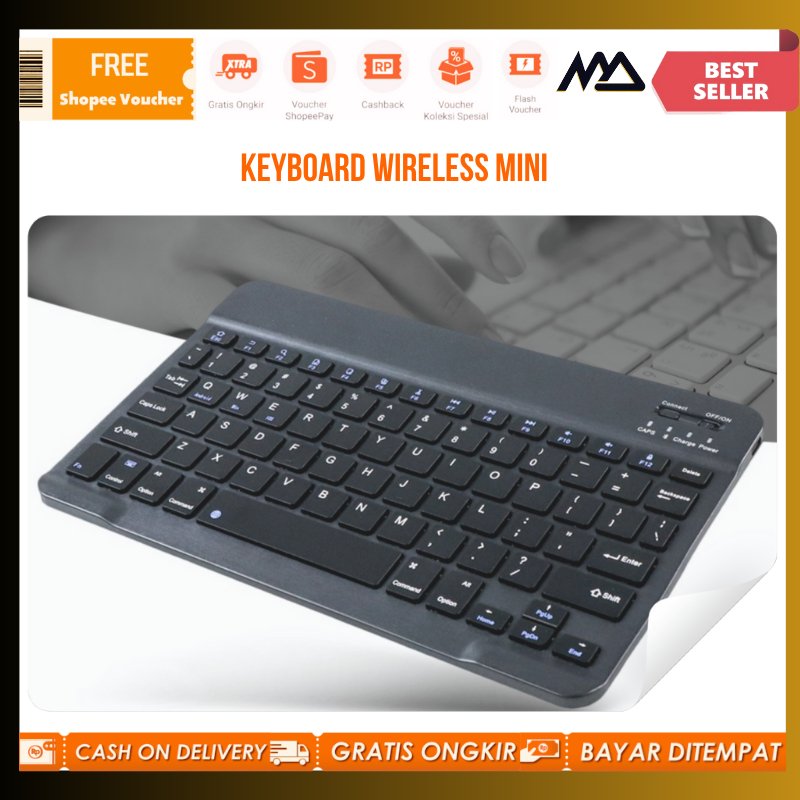 Keyboard Bluetooth Mini / Keyboard Wireless Mini Bluetooth Portable Rechargeable / Keyboard Wireless