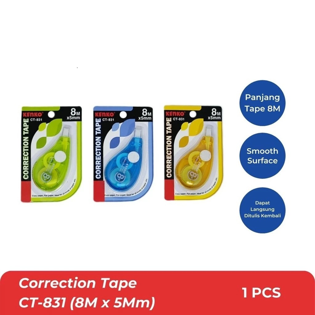 

[GRAND MEDIA] PITA KOREKSI / TIP-EX / TIP-X / CORRECTION TAPE KENKO CT-831