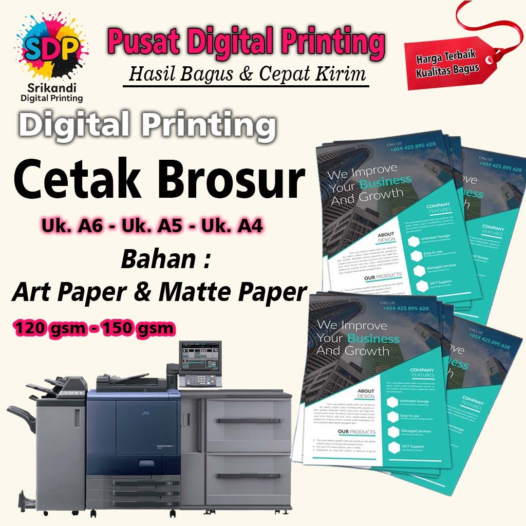 

Cetak Brosur / Print Brosur Flyer A5 Art Paper Murah 1 Sisi 2 Sisi