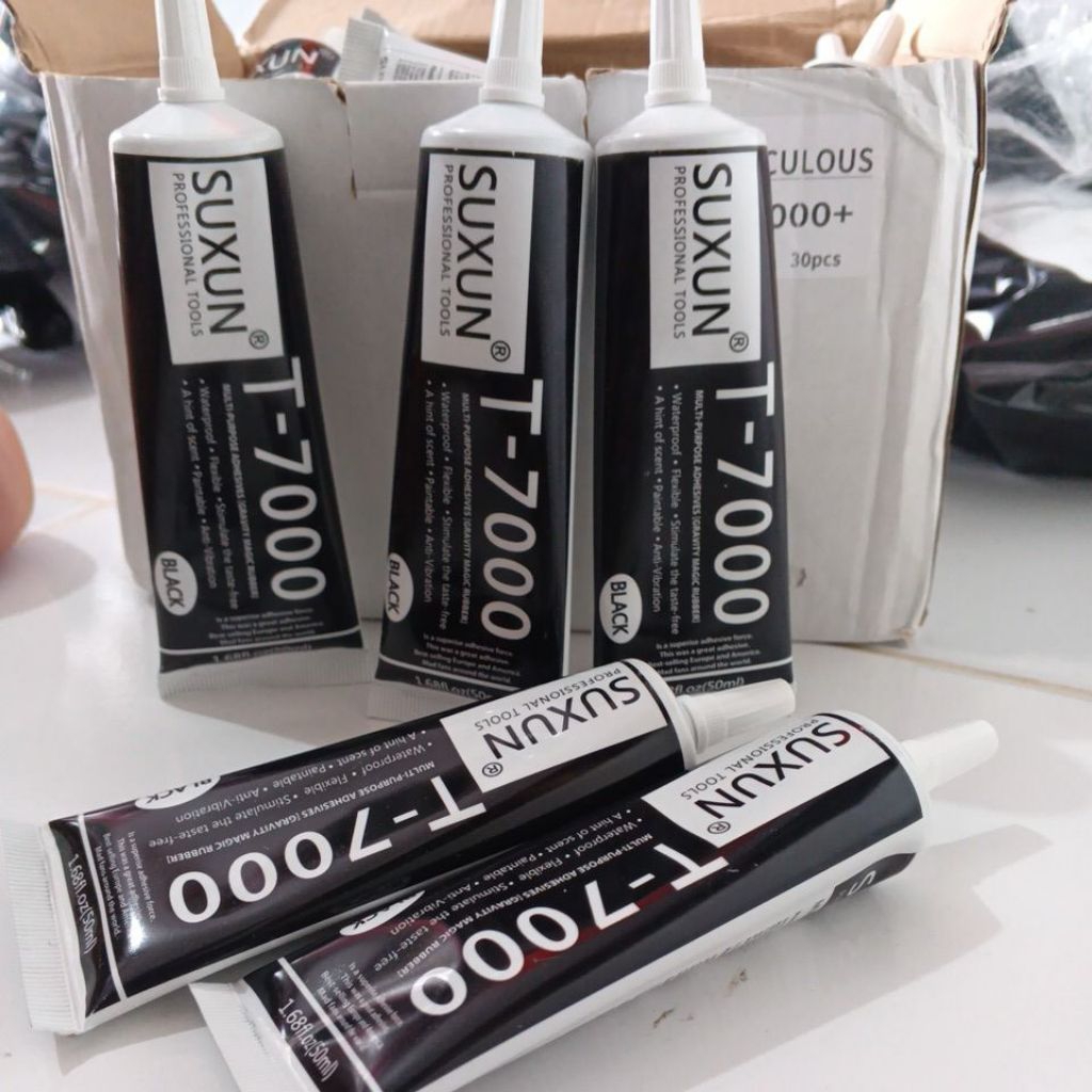 lem LCD hp lem serbaguna 0LEM LCD TOUCHSCREEN SUXUN T7000 B7000 HITAM BENING 50ML KUALITAS TOP