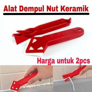 HT - Alat Nat Keramik Alat Dempul Nut Keramik Isi 2pcs Scraper Tools
