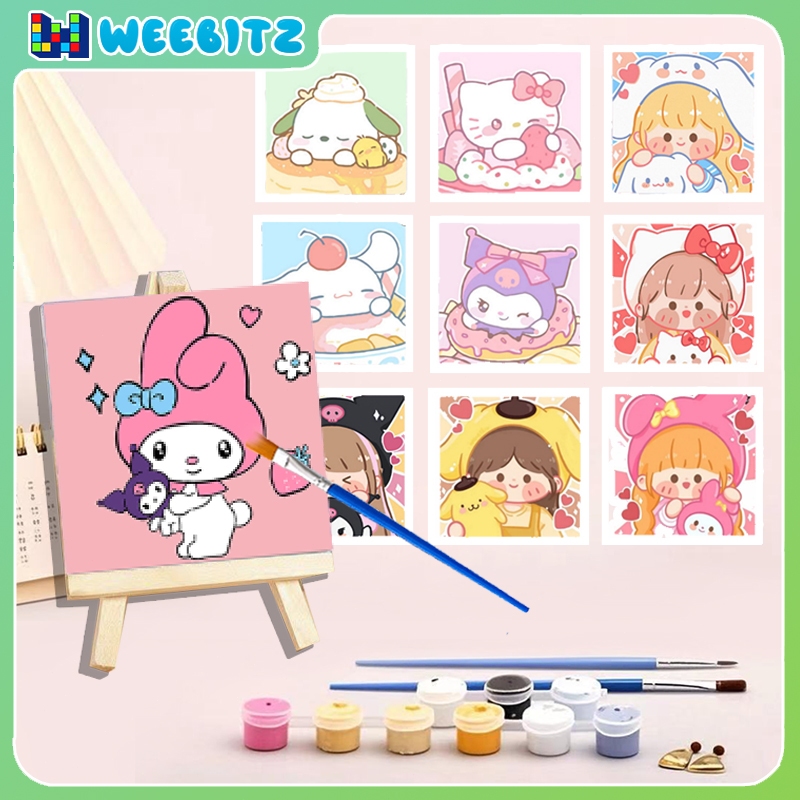 

Weebitz Paint By Number DIY Painting Kit Kit Kartun Canvas Paint By Number Digital Melukis