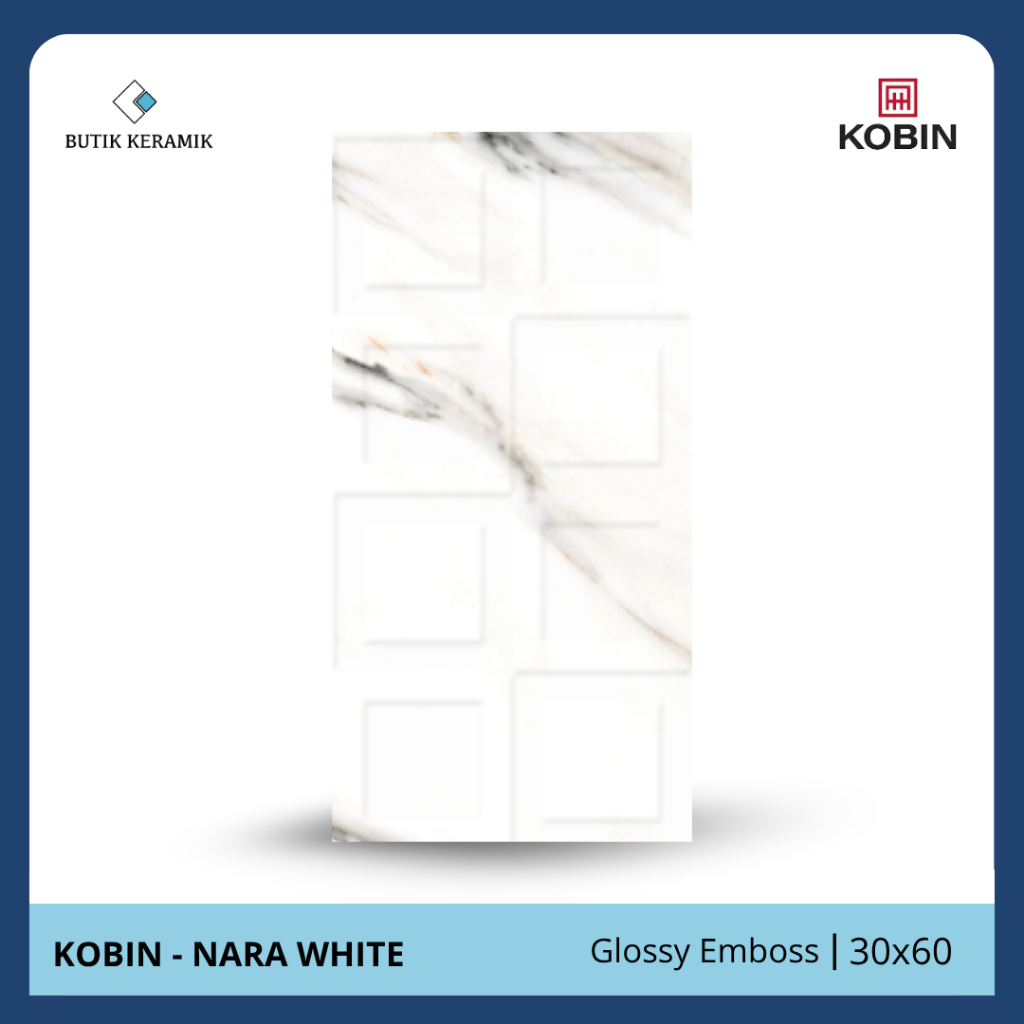 Keramik 30x60 Glossy | Kobin | Nara Series | Glossy | Grade A / KW 1 | Keramik Lantai | Keramik Dind