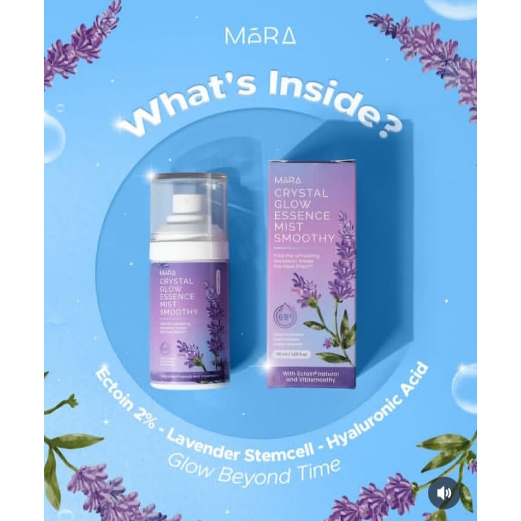 1 Botol - Mera Crystal Glow Essence Mist Smoothy Pemutih Pencerah Pelembut Wajah