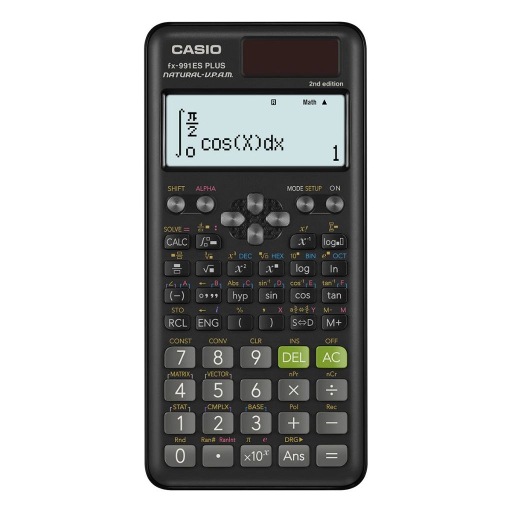 

Asaba Stationery-CASIO FX-991ES Plus2 - BLACK - Kalkulator Sekolah/Kuliah - Scientific