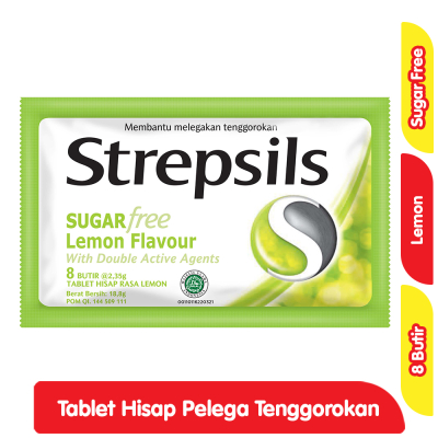 

Strepsils Permen Pelega Tenggorokan Bebas Gula 8 pcs