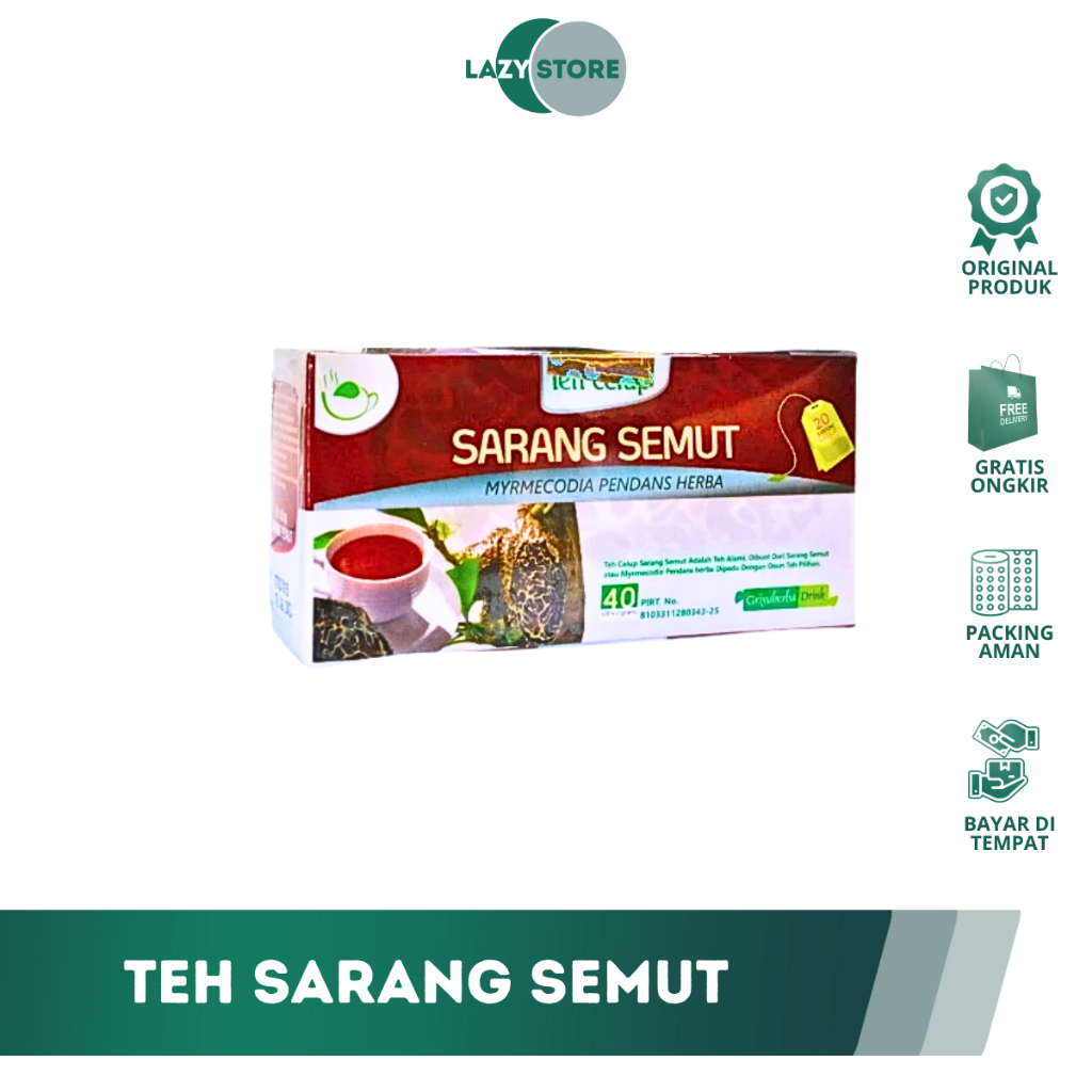 

Teh Celup Herbal Sarang Semut Griya Herba Minuman Anti Kanker Rematik Asam Urat Obat 20 Kantong