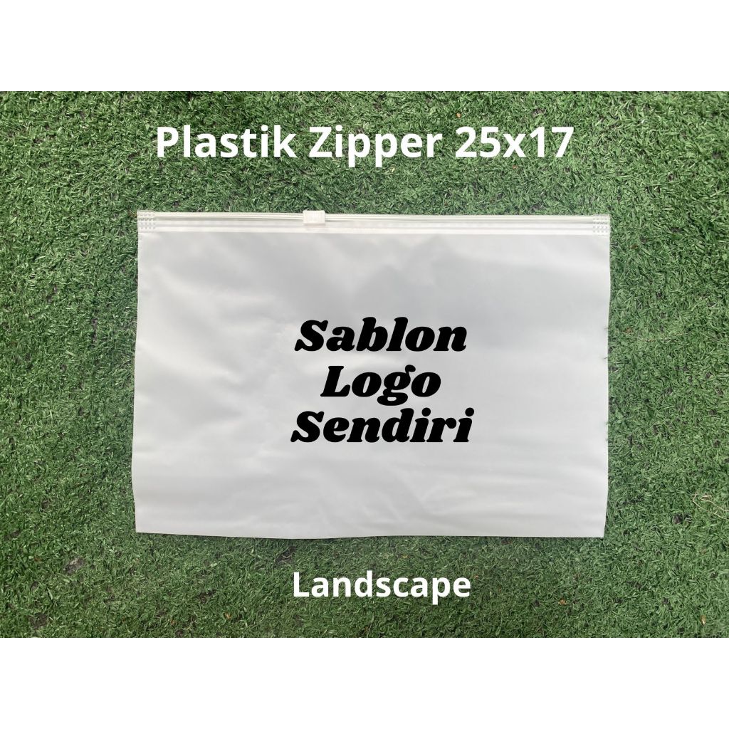 

Sablon Zipper Ziplock Landscape Impor bahan tebal ukuran 25x17 | 100% bergaransi | free desain