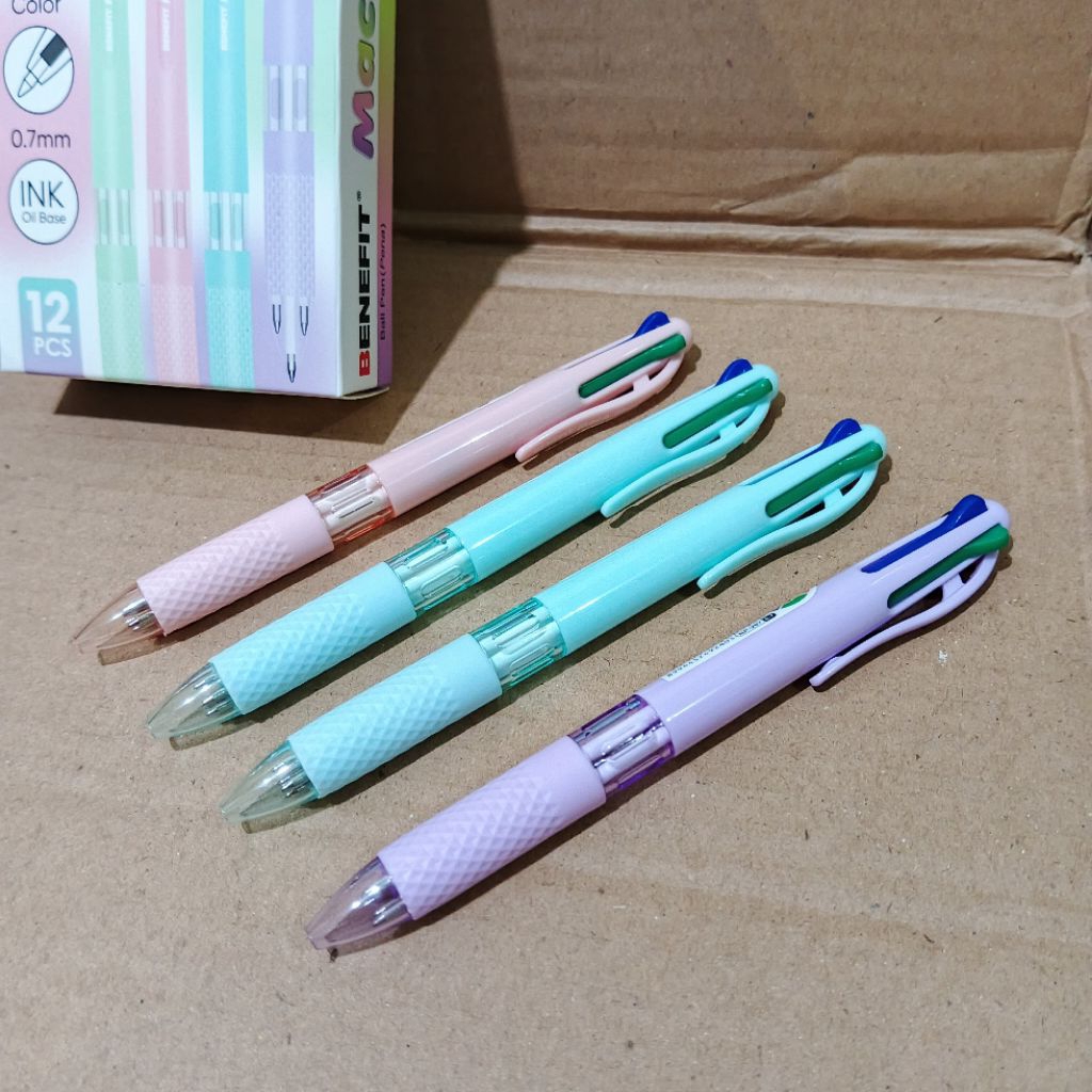 

1 Pak Pulpen 4 Warna BP-287 Isi 12 Pcs BENEFIT