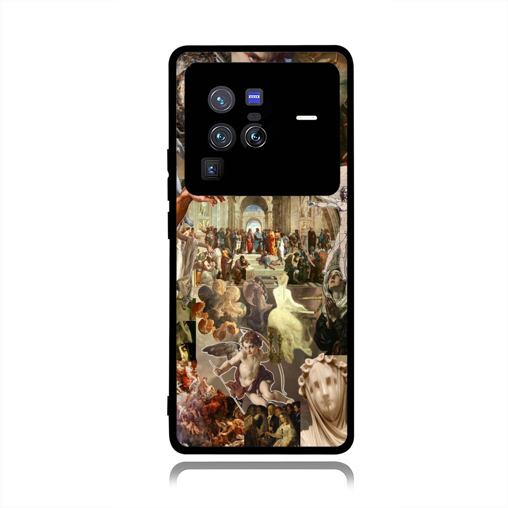 Phone Case VIVO X90 X90s X80 X70 X60 X50 Pro Pro+ Lite TPU Rubber Softcase Da Vinci Art