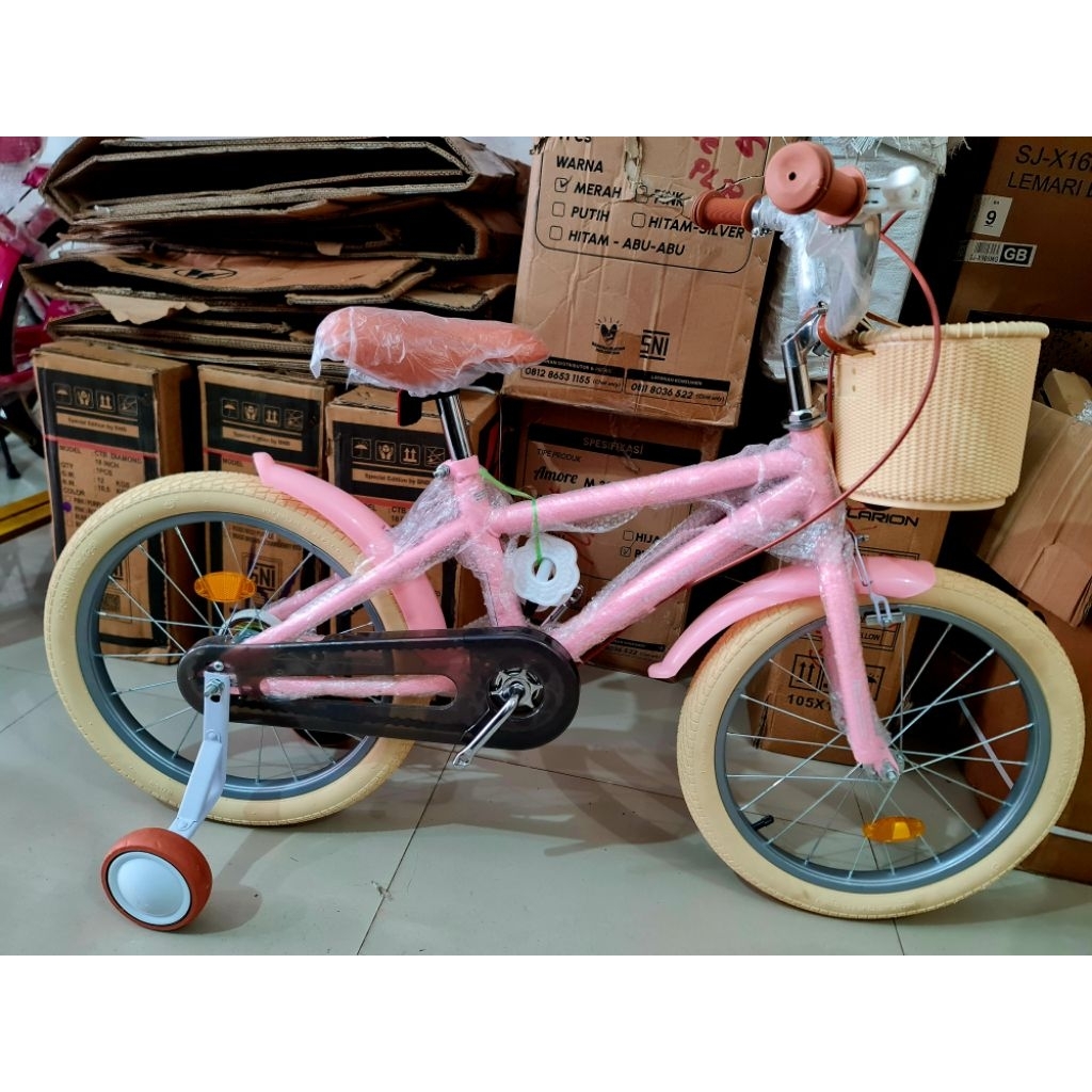Sepeda Anak Cewek Perempuan Mini CTB CENTRUM 18 Inch ( Warna Pink )