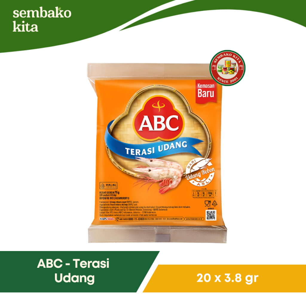 

ABC – Terasi Udang Sachet 20 x 3.8 gr