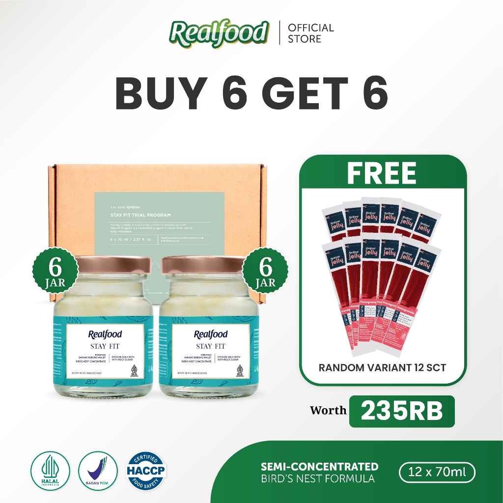 

BUY 6 GET 6, Realfood Stay Fit Minuman Sarang Burung Walet
