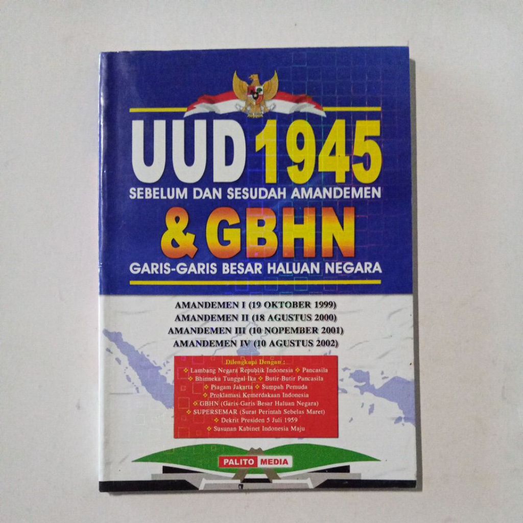Buku UUD 1945 Sebelum dan Sesudah Amandemen & GBHN
