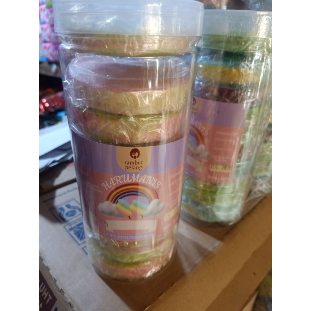 

harum manis rambut pelangi ukuran 32gr