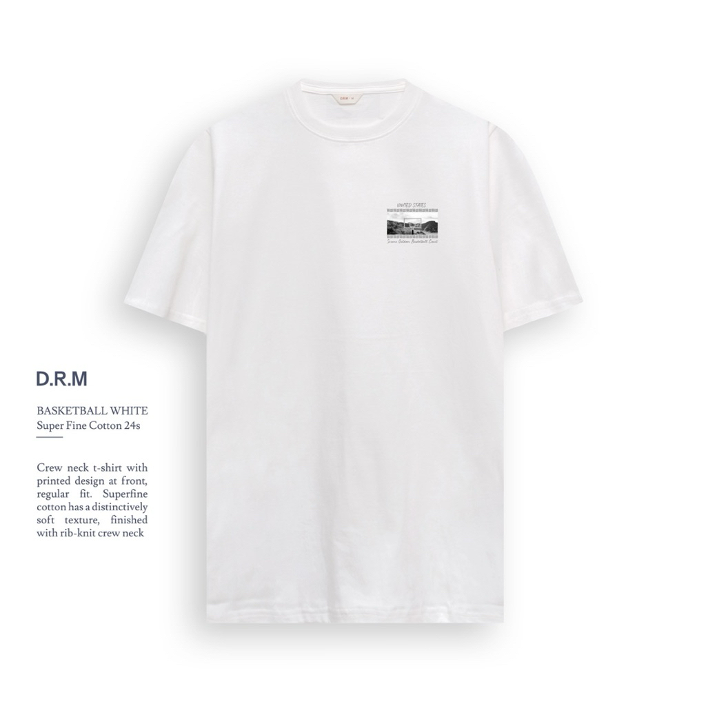 TSHIRT BASKETBALL WHITE | DRM .KAOS DRM WEAR.