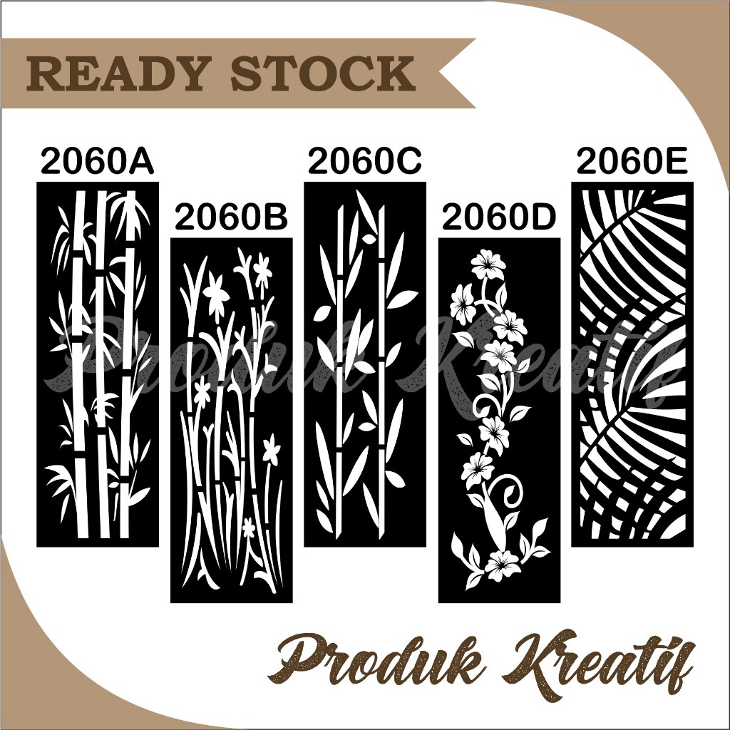 Cutting Laser CNC Ornament Potong Plat Besi Pagar Rumah Desain Modern