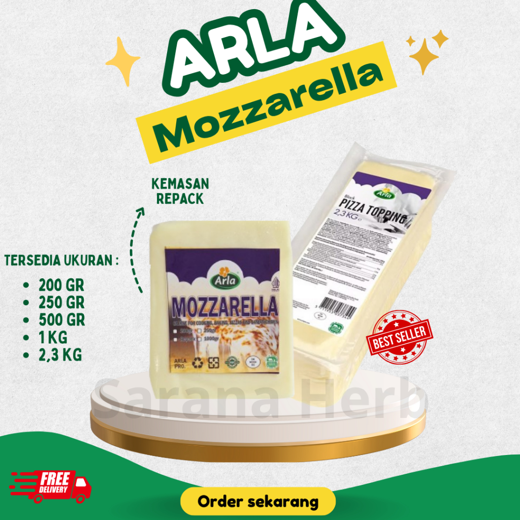 

ARLA KEJU MOZZARELLA 250 GR / MOZARELLA CHEESE (PROMO TERBATAS)