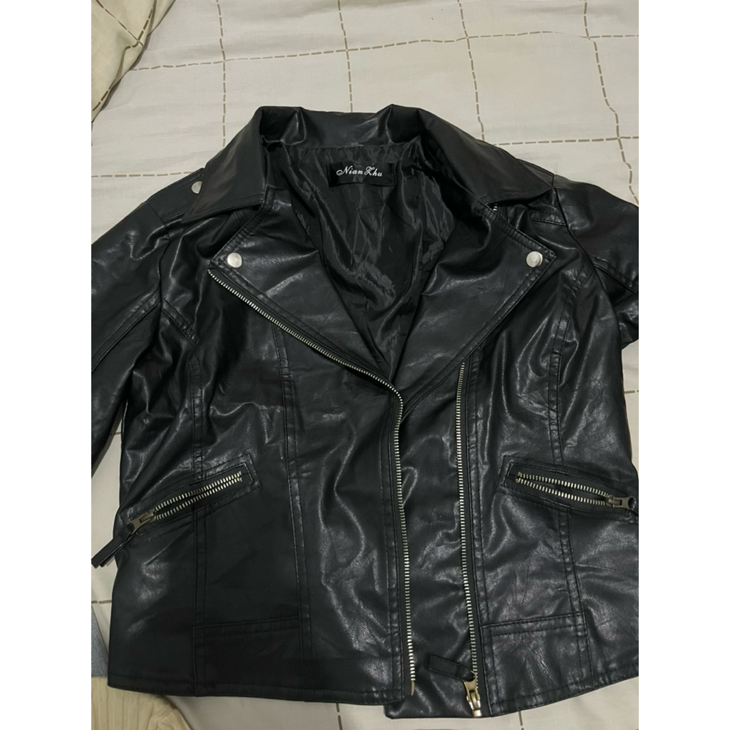 PRELOVED Leather Jacket black