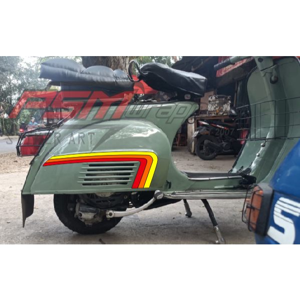 sticker cutting Vespa stiker body tepong vespa super sprint