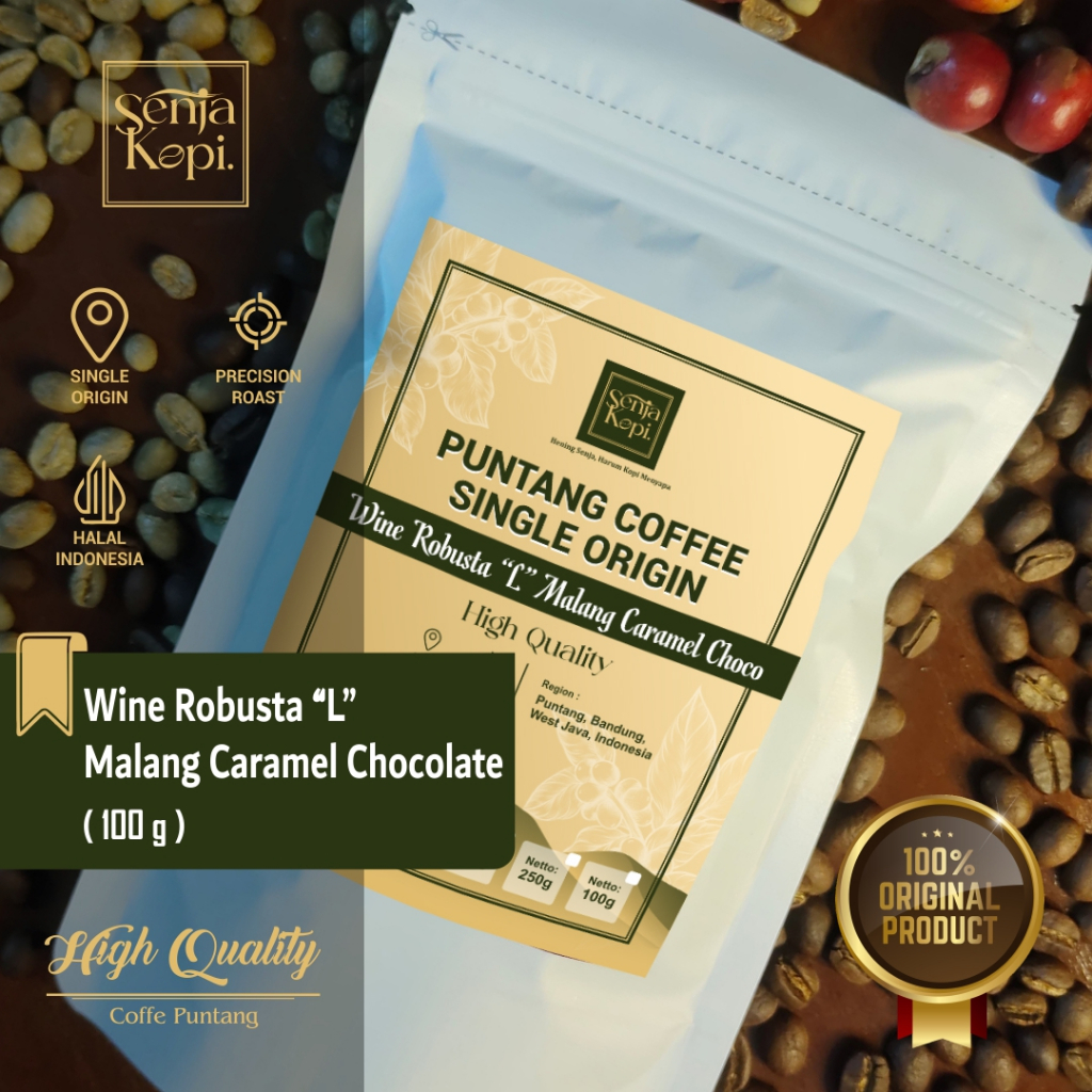 

WINE ROBUSTA "L" MALANG CARAMEL CHOCOLATE 100g | PUNTANG SINGLE ORIGIN | REQUEST ROAST & GRINDER
