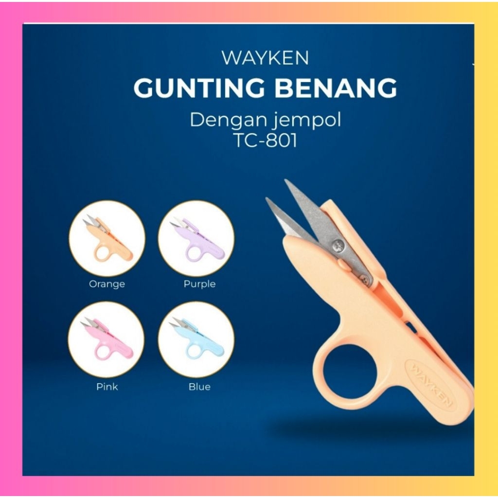 

Gunting Benang dengan Jempol Wayken TC-801/ Pemotong Benang Warna Pastel