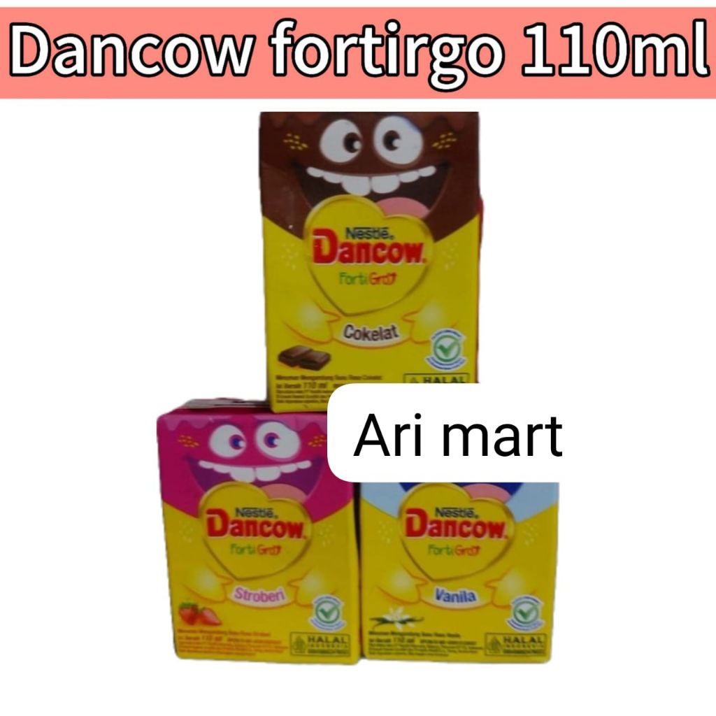

Susu Dancow FortiGro UHT 110ml – Cokelat / Stroberi / Vanila – Susu Anak Siap Minum