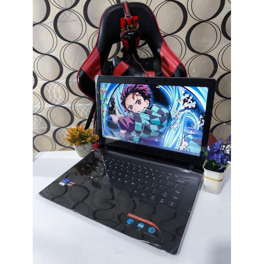 Lenovo Ideapad 110 Ram 16/256gb Ssd AMD a9 Siap Pakai COD