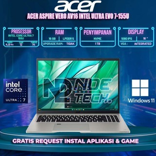 Acer Aspire Vero AV16 Intel Ultra Evo 7-155U