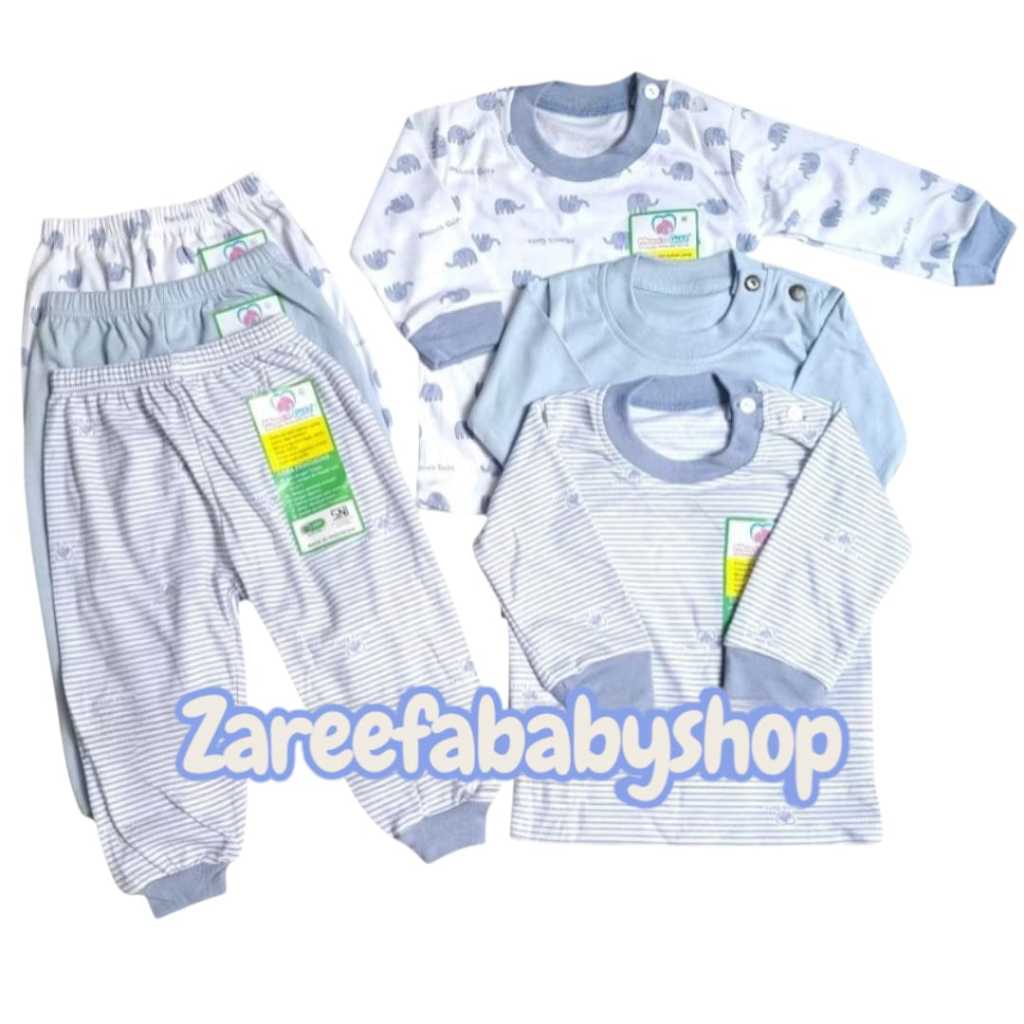 Baju Tidur Bayi Baju Tidur Anak Moms Gift Series Salur Polos Mix Size M.L.XL 0-36 Bulan