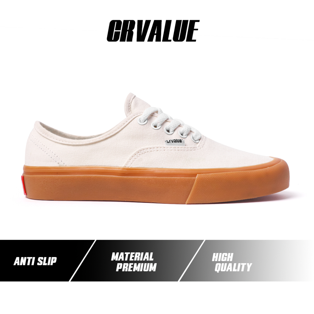 Sepatu Corvalue Footwear - Sepatu Sneakers Kasual  Pria Wnita Suddenly GAM Of White Original Canvas