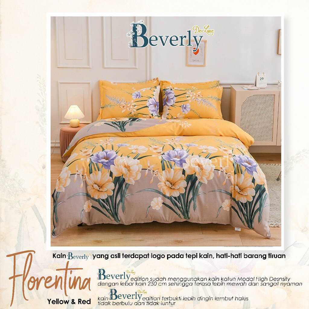 Sprei tempahan bahan katun lokal BEVERLY FLORENTINA