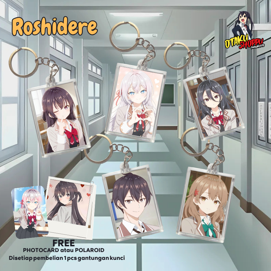 Gantungan Kunci / Ganci / Keychain Akrilik Roshidere Tokidoki Bosotto Alya, Ayano, Yuki, Masha, Kaze