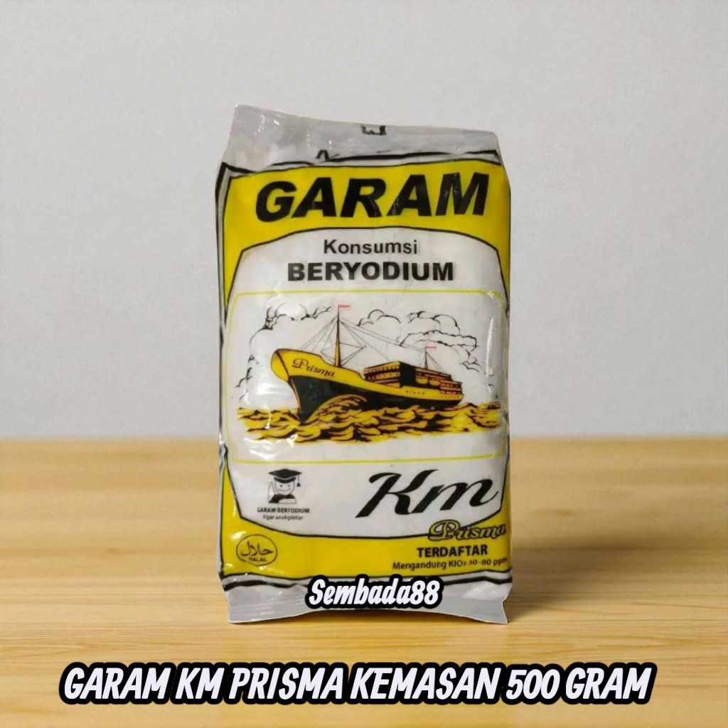 

GARAM DAPUR CAP KM PRISMA KEMASAN 500 GRAM / GARAM BERYODIUM / GARAM / GAREM