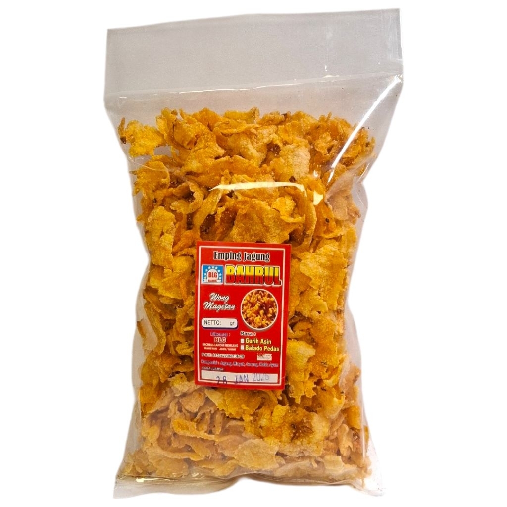 

Emping Jagung Empuk Renyah Rasa Gurih Asin 200gram