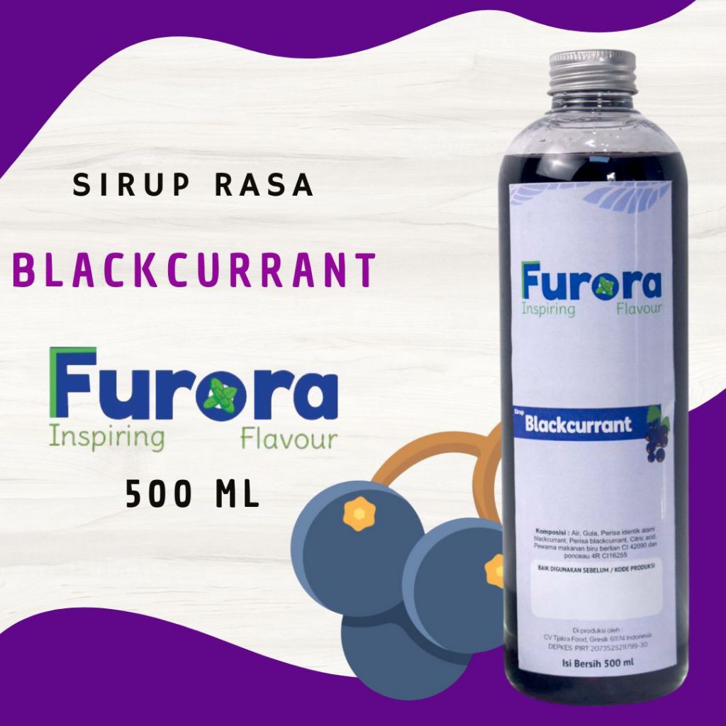 

Sirup Blackcurrant 500 ml - Furora Syrup l Sirup Cafe
