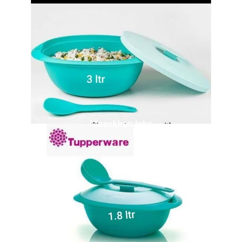 Tempat nasi dan sayur Tupperware (1)