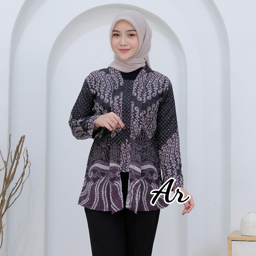 Blouse Batik Kebaya Ekslusif Batik Wanita Elegan Modern